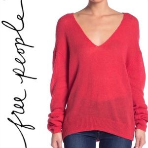 Free People Gossamer V Neck Oversized Sweater SOLD
